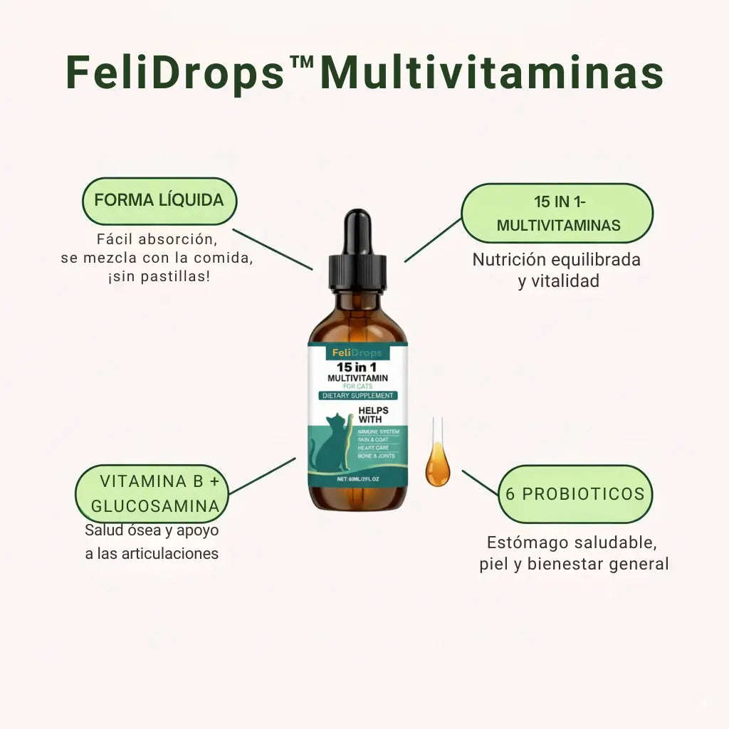 FeliDrops™ Suplemento Multivitamínico Para Gatos FeliDrops