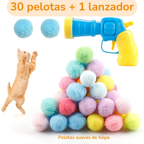 Lanzador de pelotas para gatos, juguete de buscar pelotas para gatos FeliDrops