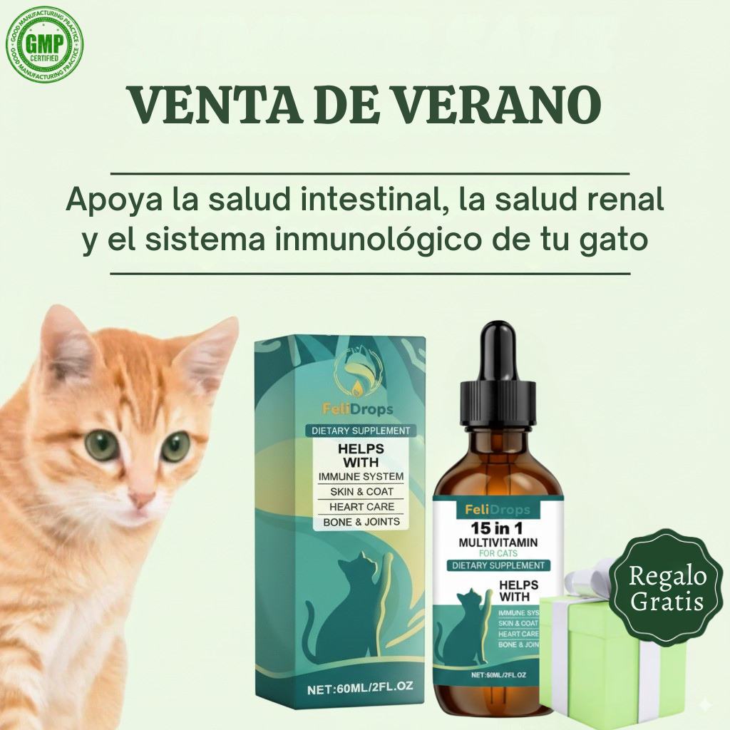FeliDrops™ Suplemento Multivitamínico Para Gatos FeliDrops