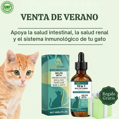 FeliDrops™ Suplemento Multivitamínico Para Gatos FeliDrops